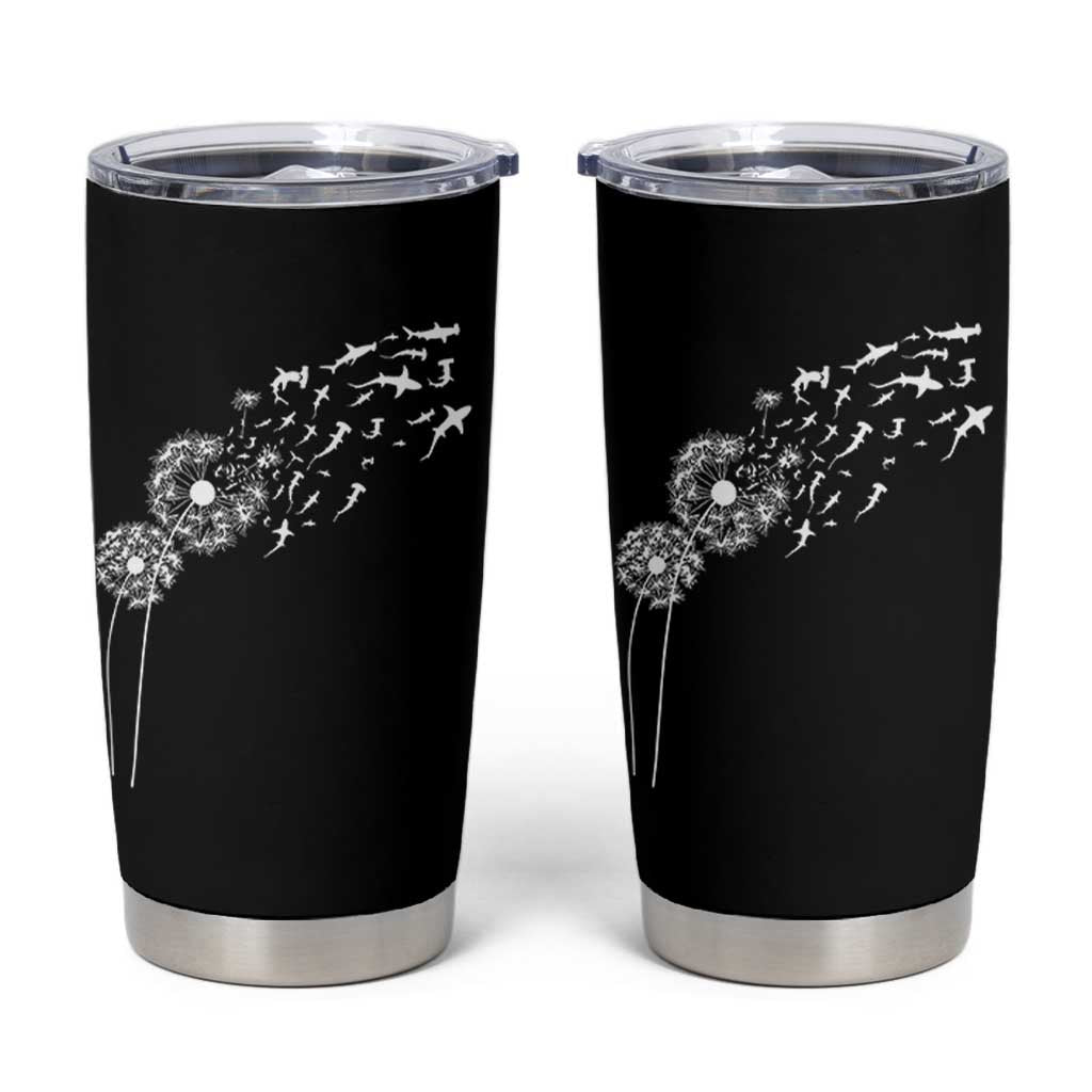 Shark Dandelion Flower for Ocean Wildlife Lover Tumbler Cup