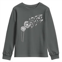 Shark Dandelion Flower for Ocean Wildlife Lover Youth Sweatshirt