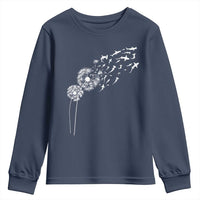 Shark Dandelion Flower for Ocean Wildlife Lover Youth Sweatshirt