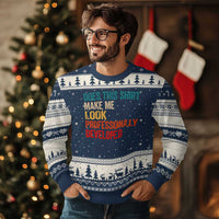 Does This Shirt Make Me Look Professionally Developed Ugly Christmas Sweater Retro Funny Sarcastic