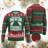 Funny Does This Shirt Make Me Look Professionally Developed Ugly Christmas Sweater