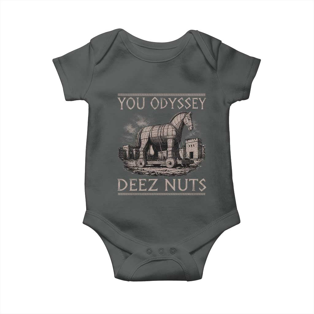 You Odyssey Deez Nuts Funny Trojan Horse Baby Onesie Inappropriate Adult Humor Ancient Greek