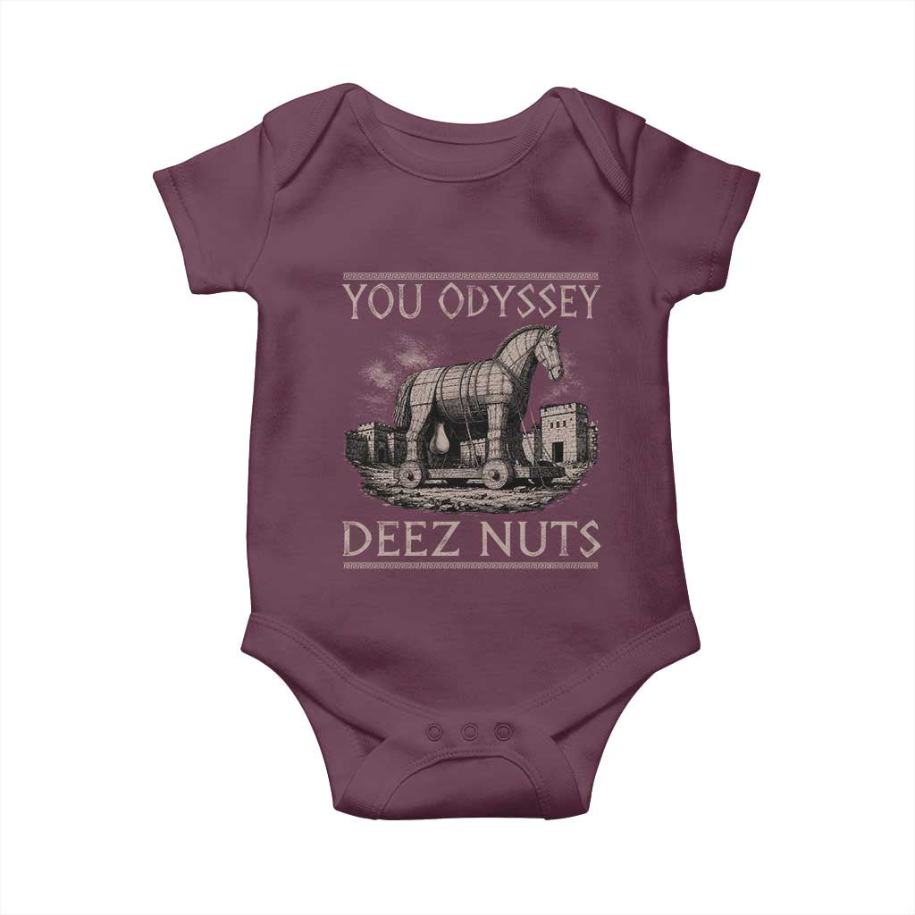 You Odyssey Deez Nuts Funny Trojan Horse Baby Onesie Inappropriate Adult Humor Ancient Greek