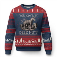 You Odyssey Deez Nuts Funny Trojan Horse Ugly Christmas Sweater Inappropriate Adult Humor Ancient Greek