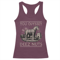 You Odyssey Deez Nuts Funny Trojan Horse Racerback Tank Top Inappropriate Adult Humor Ancient Greek
