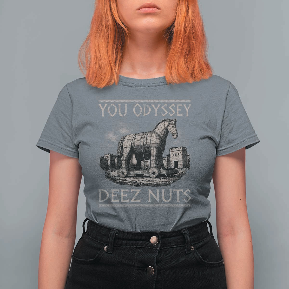 You Odyssey Deez Nuts Funny Trojan Horse T Shirt For Women Inappropriate Adult Humor Ancient Greek