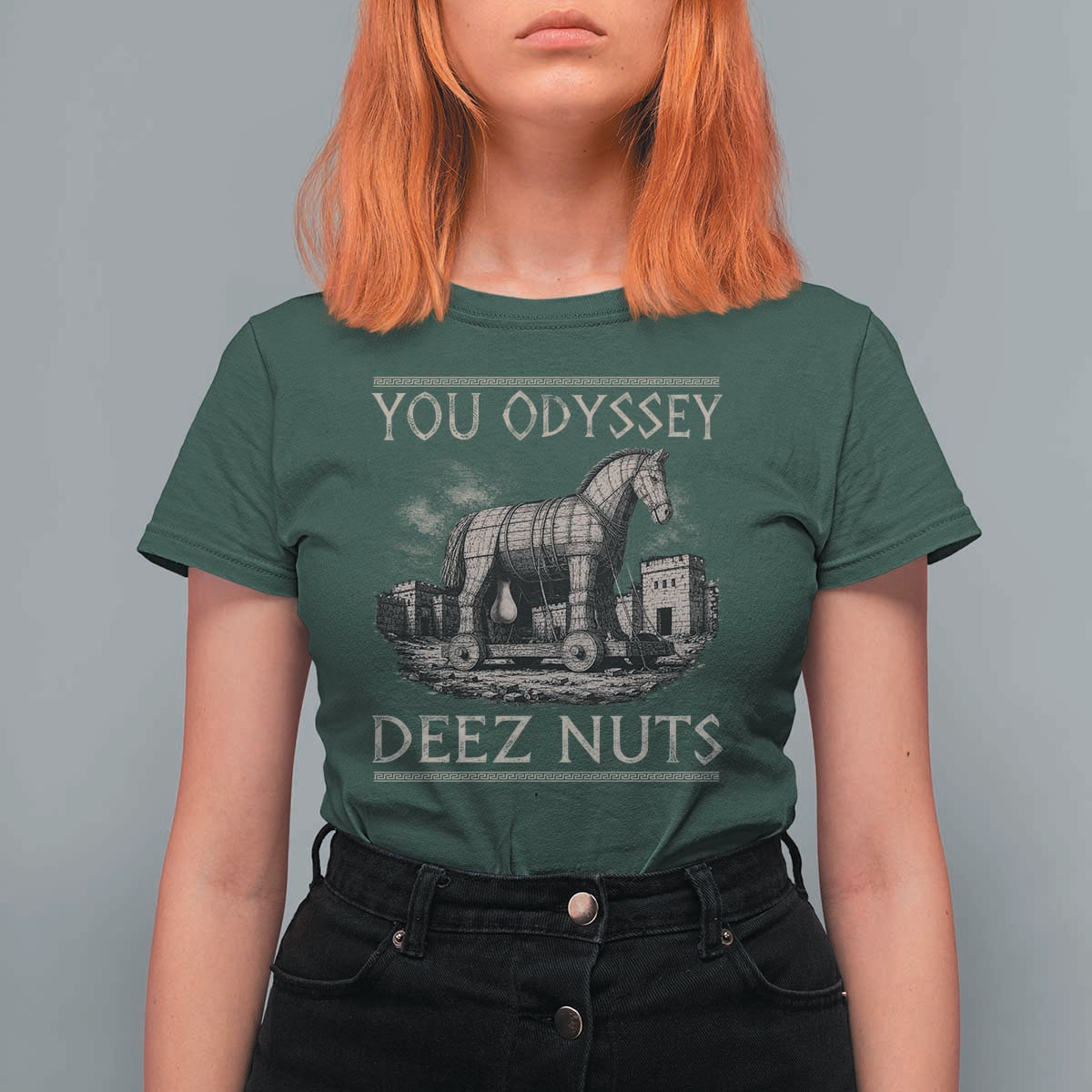 You Odyssey Deez Nuts Funny Trojan Horse T Shirt For Women Inappropriate Adult Humor Ancient Greek