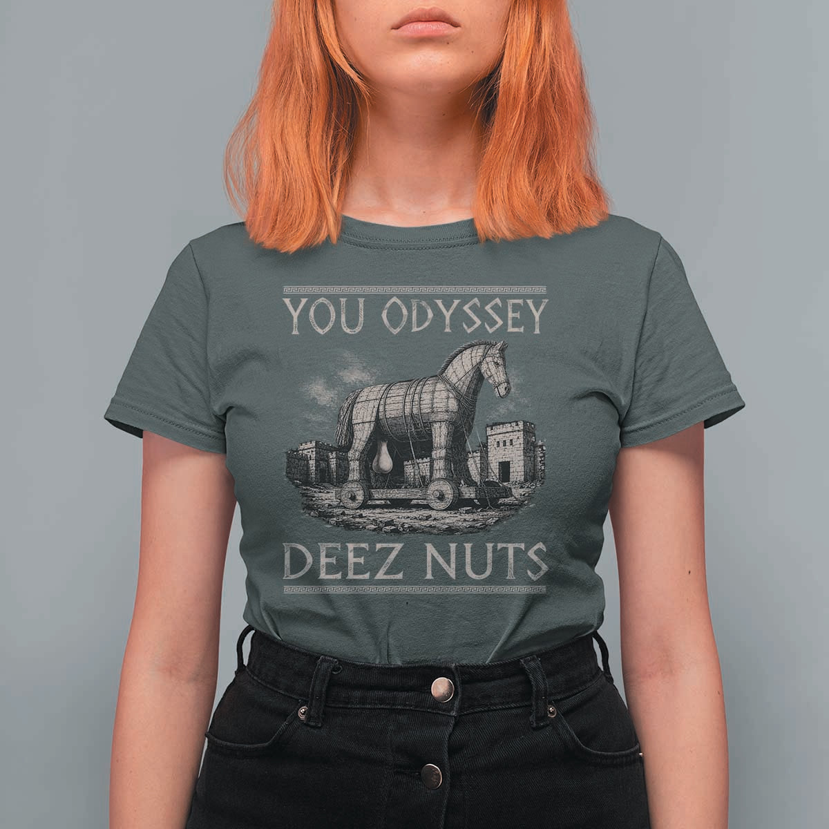 You Odyssey Deez Nuts Funny Trojan Horse T Shirt For Women Inappropriate Adult Humor Ancient Greek