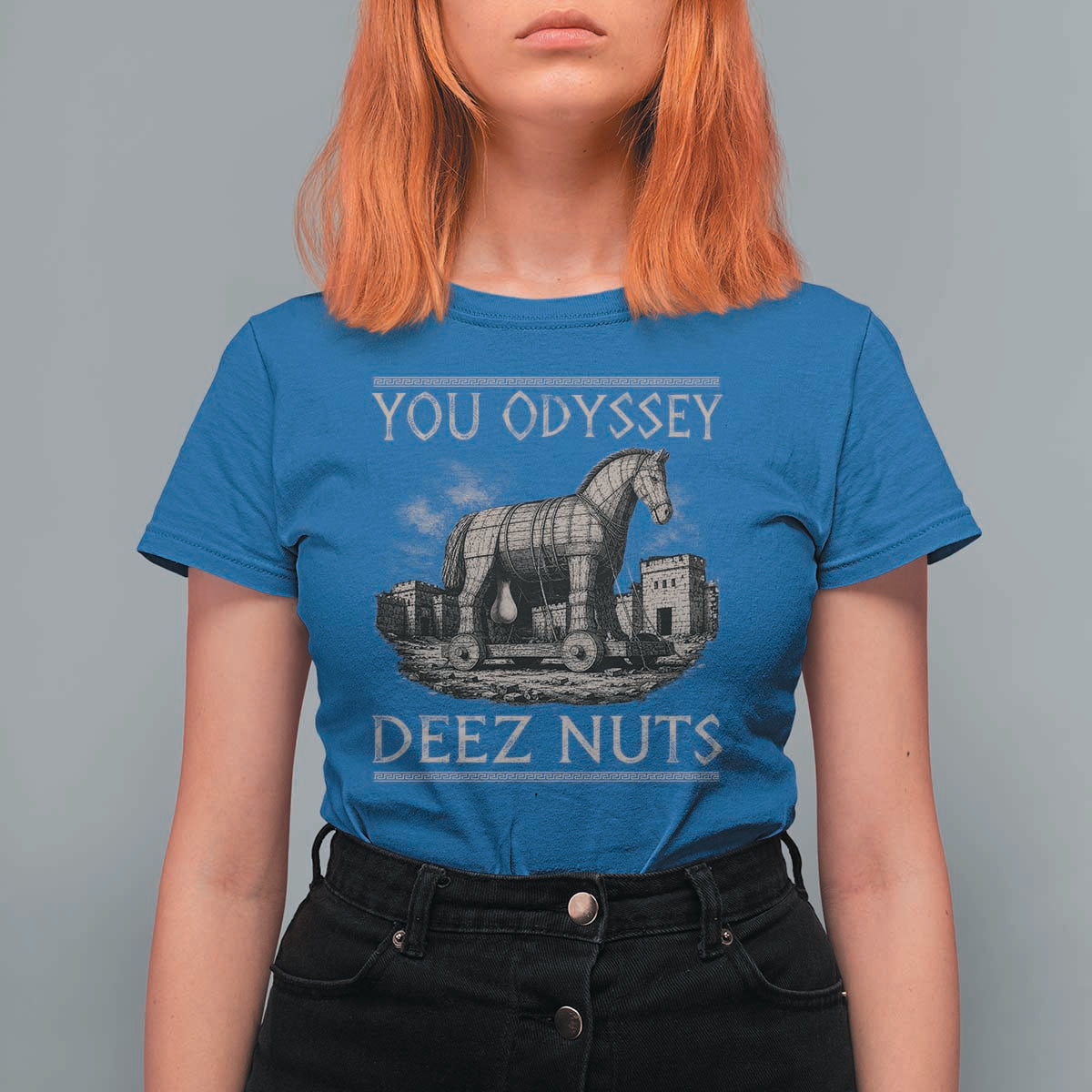 You Odyssey Deez Nuts Funny Trojan Horse T Shirt For Women Inappropriate Adult Humor Ancient Greek