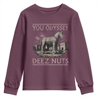 You Odyssey Deez Nuts Funny Trojan Horse Youth Sweatshirt Inappropriate Adult Humor Ancient Greek