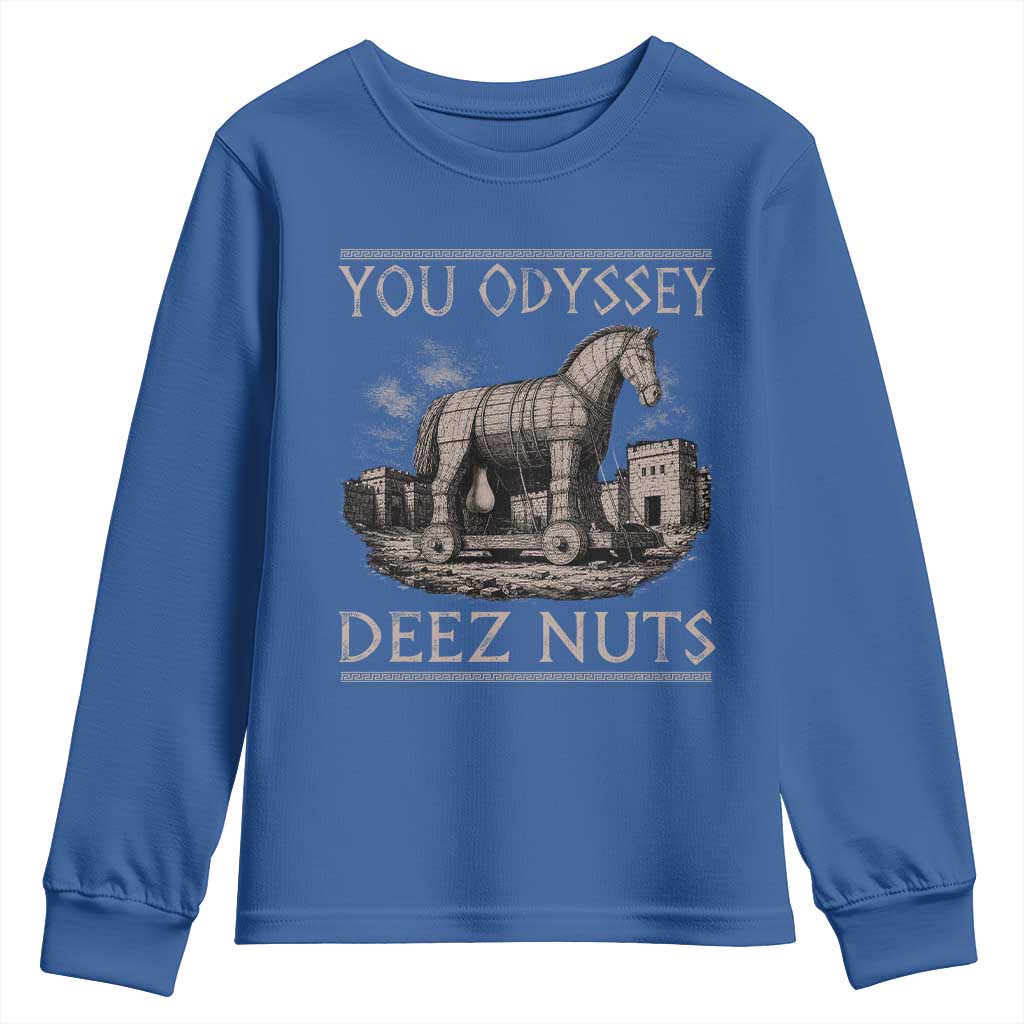 You Odyssey Deez Nuts Funny Trojan Horse Youth Sweatshirt Inappropriate Adult Humor Ancient Greek