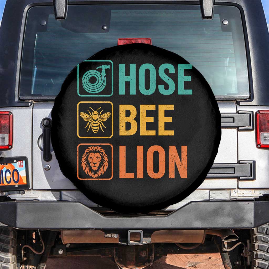 Hose Bee Lion Funny Meme Word Pun Retro Spare Tire Cover