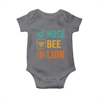 Hose Bee Lion Funny Meme Word Pun Retro Baby Onesie