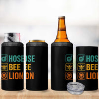 Hose Bee Lion Funny Meme Word Pun Retro 4 in 1 Can Cooler Tumbler
