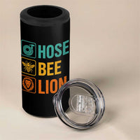 Hose Bee Lion Funny Meme Word Pun Retro 4 in 1 Can Cooler Tumbler