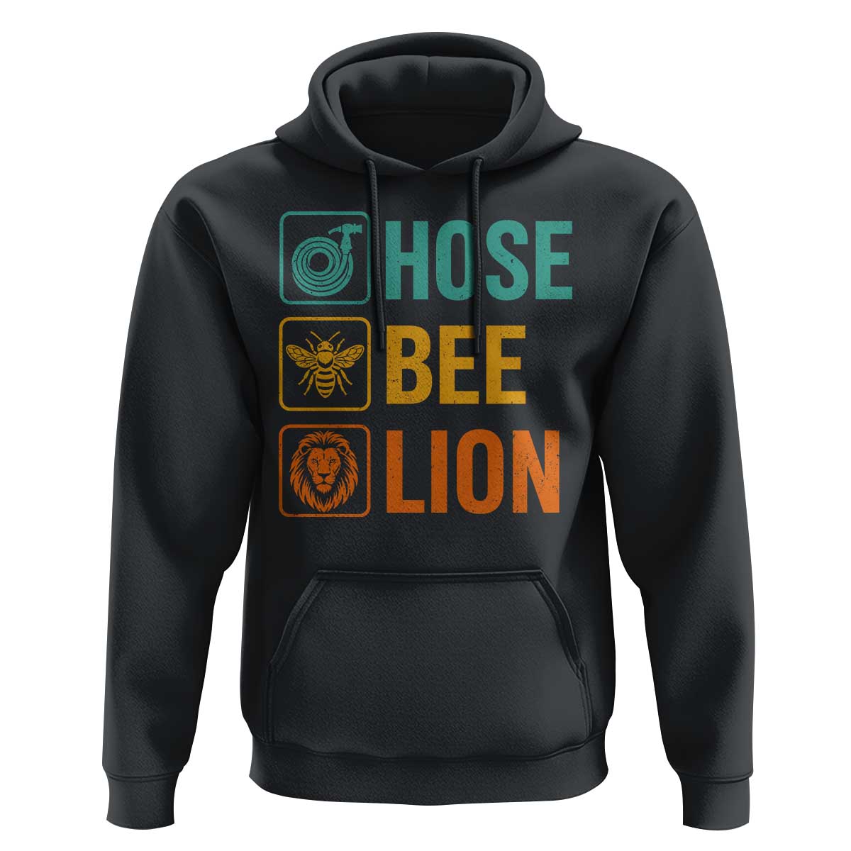 Hose Bee Lion Funny Meme Word Pun Retro Hoodie