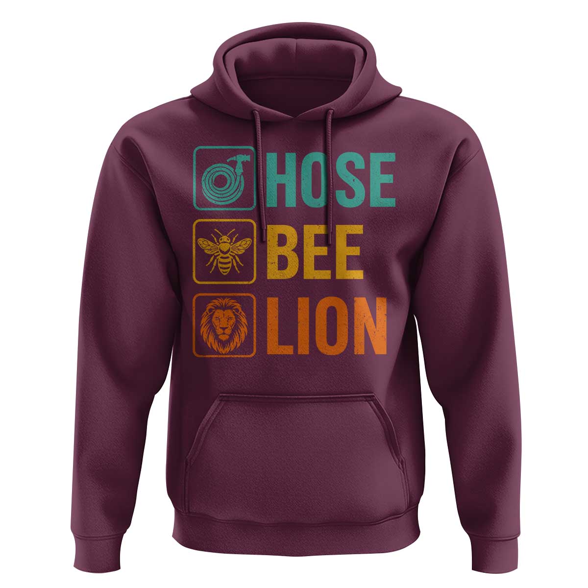 Hose Bee Lion Funny Meme Word Pun Retro Hoodie
