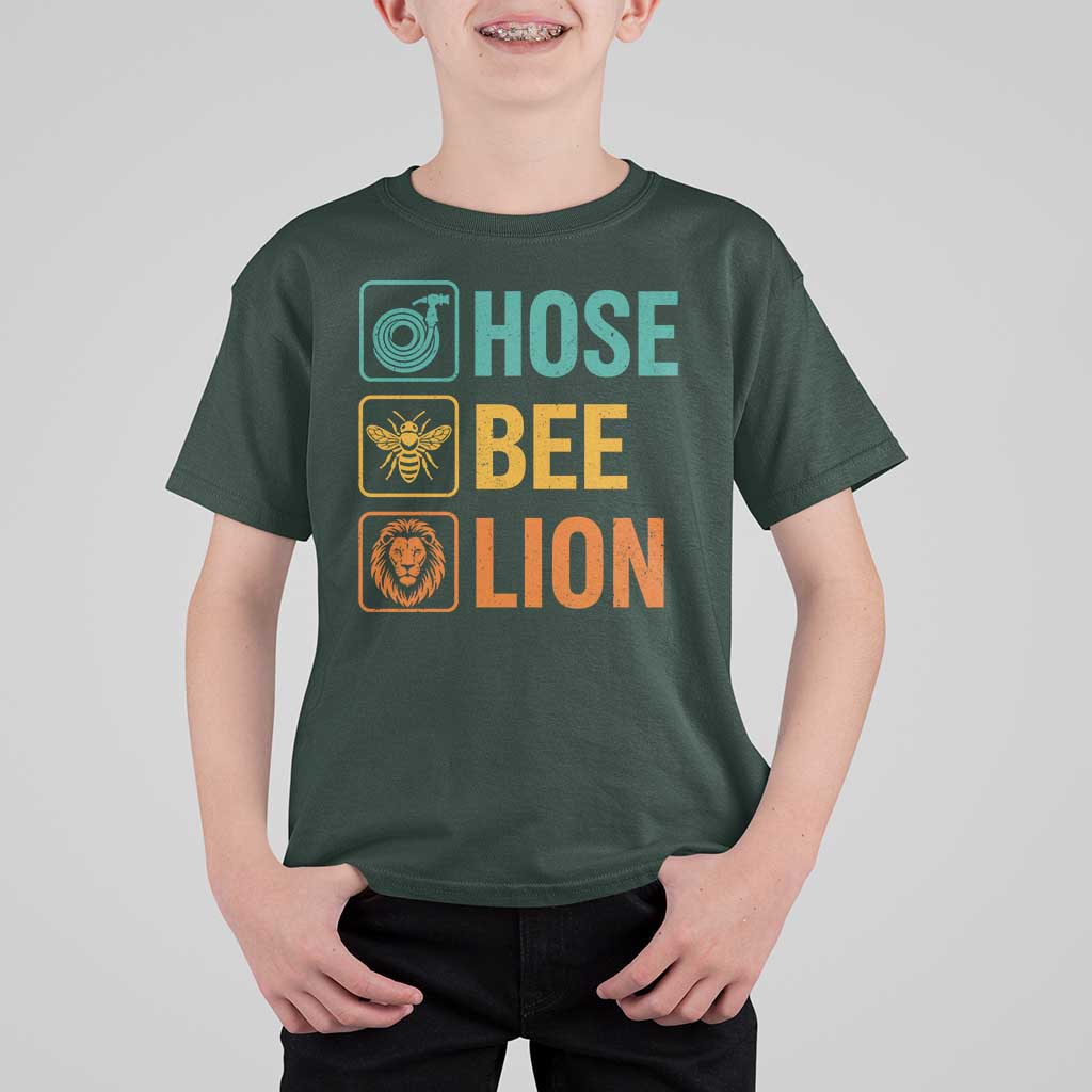Hose Bee Lion Funny Meme Word Pun Retro T Shirt For Kid