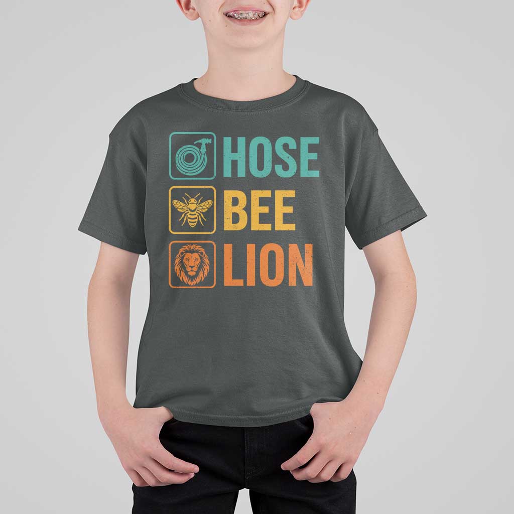 Hose Bee Lion Funny Meme Word Pun Retro T Shirt For Kid