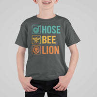Hose Bee Lion Funny Meme Word Pun Retro T Shirt For Kid