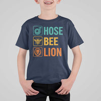 Hose Bee Lion Funny Meme Word Pun Retro T Shirt For Kid
