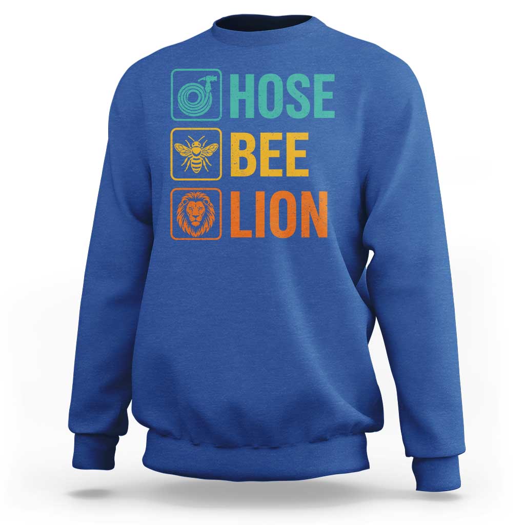 Hose Bee Lion Funny Meme Word Pun Retro Sweatshirt