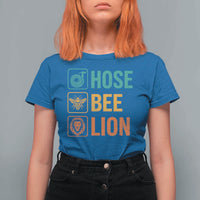 Hose Bee Lion Funny Meme Word Pun Retro T Shirt For Women