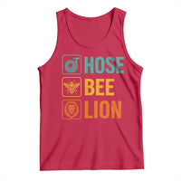 Hose Bee Lion Funny Meme Word Pun Retro Tank Top
