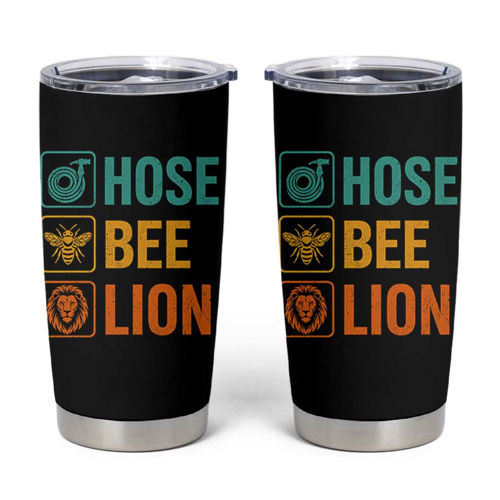 Hose Bee Lion Funny Meme Word Pun Retro Tumbler Cup