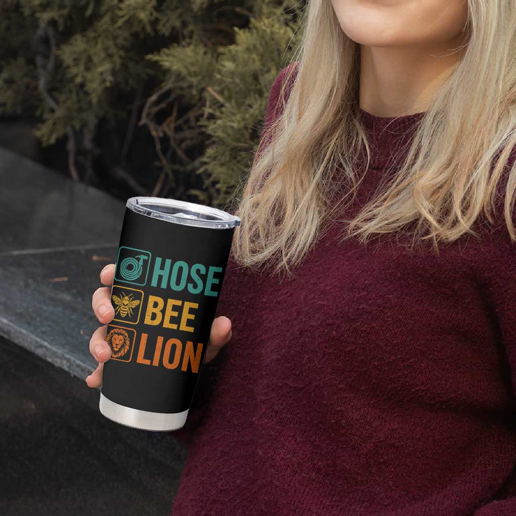 Hose Bee Lion Funny Meme Word Pun Retro Tumbler Cup