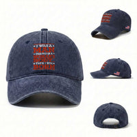 I Was A Man Trapped In A Woman's Body Then I Was Born Washed Cotton Baseball Cap Dark Humor