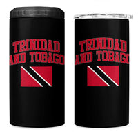 Trinidad And Tobago Athletic Throwback Design 4 in 1 Can Cooler Tumbler Vintage Trinidadian Flag