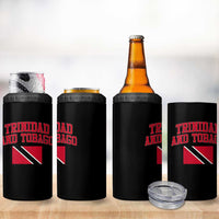 Trinidad And Tobago Athletic Throwback Design 4 in 1 Can Cooler Tumbler Vintage Trinidadian Flag