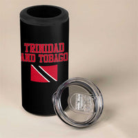 Trinidad And Tobago Athletic Throwback Design 4 in 1 Can Cooler Tumbler Vintage Trinidadian Flag