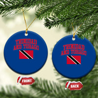 Trinidad And Tobago Athletic Throwback Design Ceramic Ornament Vintage Trinidadian Flag