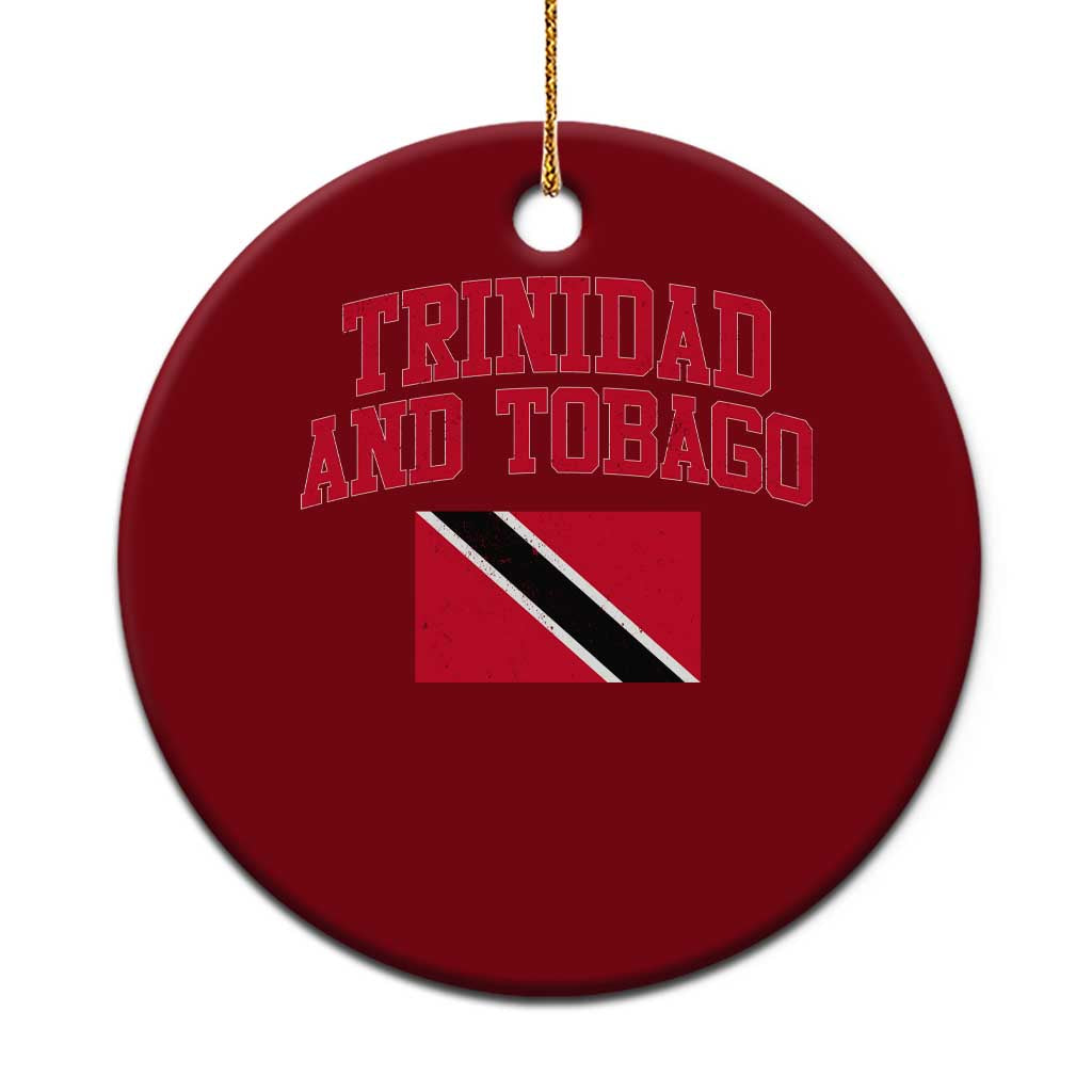 Trinidad And Tobago Athletic Throwback Design Ceramic Ornament Vintage Trinidadian Flag
