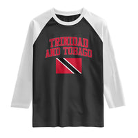 Trinidad And Tobago Athletic Throwback Design Raglan Shirt Vintage Trinidadian Flag