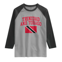 Trinidad And Tobago Athletic Throwback Design Raglan Shirt Vintage Trinidadian Flag