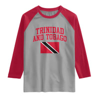 Trinidad And Tobago Athletic Throwback Design Raglan Shirt Vintage Trinidadian Flag