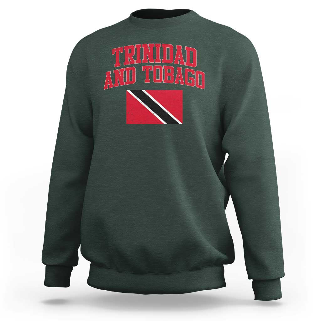 Trinidad And Tobago Athletic Throwback Design Sweatshirt Vintage Trinidadian Flag