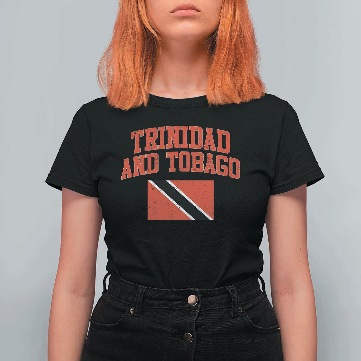 Trinidad And Tobago Athletic Throwback Design T Shirt For Women Vintage Trinidadian Flag
