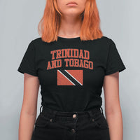 Trinidad And Tobago Athletic Throwback Design T Shirt For Women Vintage Trinidadian Flag