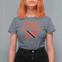 Trinidad And Tobago Athletic Throwback Design T Shirt For Women Vintage Trinidadian Flag
