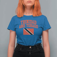 Trinidad And Tobago Athletic Throwback Design T Shirt For Women Vintage Trinidadian Flag