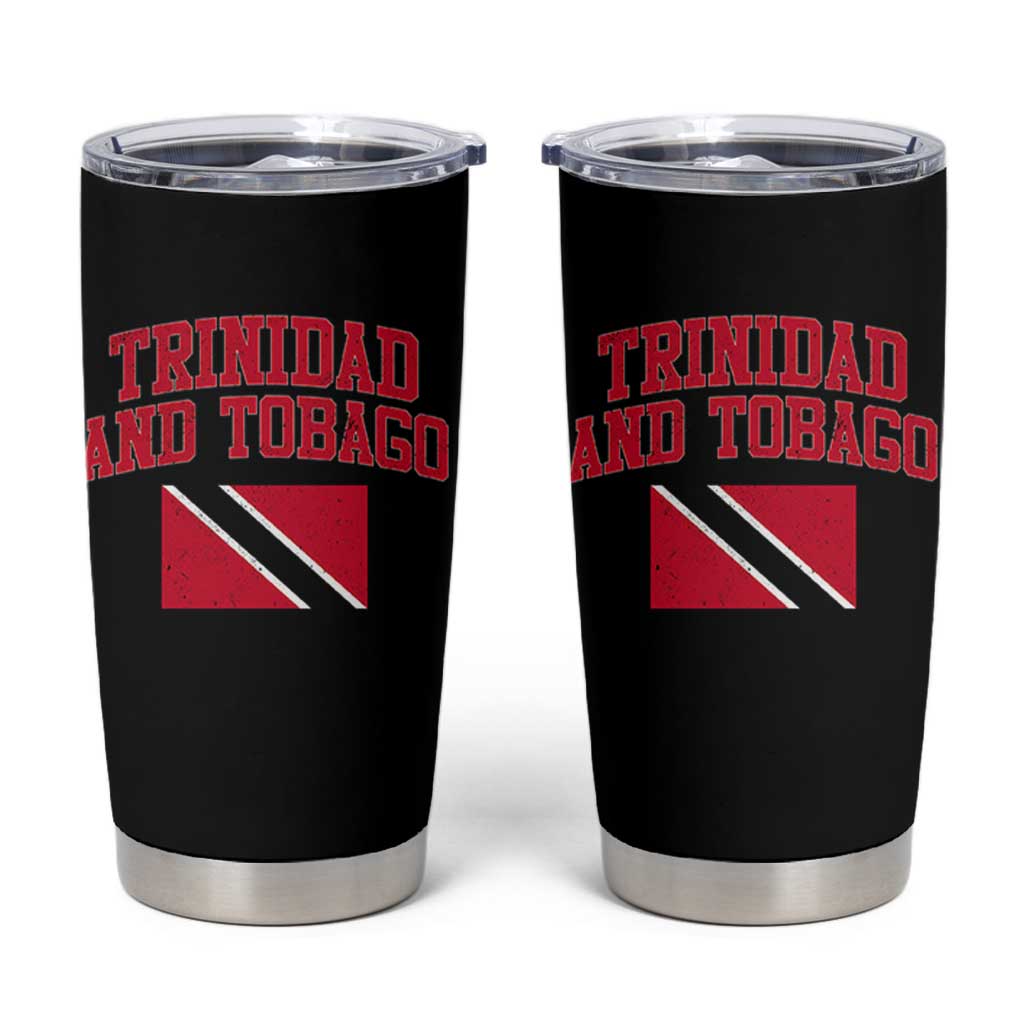 Trinidad And Tobago Athletic Throwback Design Tumbler Cup Vintage Trinidadian Flag