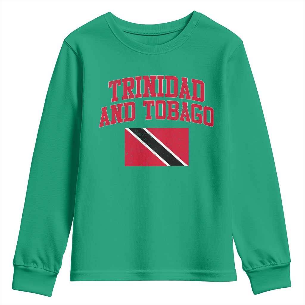Trinidad And Tobago Athletic Throwback Design Youth Sweatshirt Vintage Trinidadian Flag