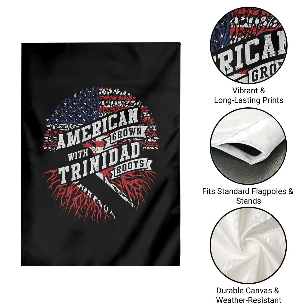 American Grown WIth Trinidad Roots Garden Flag Proud Trinidadian and Tobagonian Americans