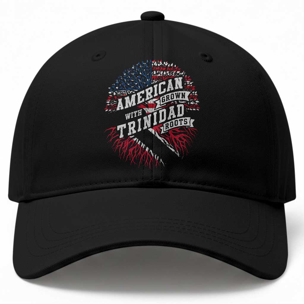 American Grown WIth Trinidad Roots Baseball Cap Proud Trinidadian and Tobagonian Americans