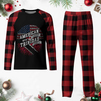 American Grown WIth Trinidad Roots Plaid Pajama Set Proud Trinidadian and Tobagonian Americans