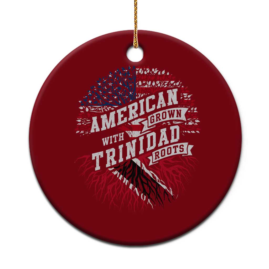 American Grown WIth Trinidad Roots Ceramic Ornament Proud Trinidadian and Tobagonian Americans